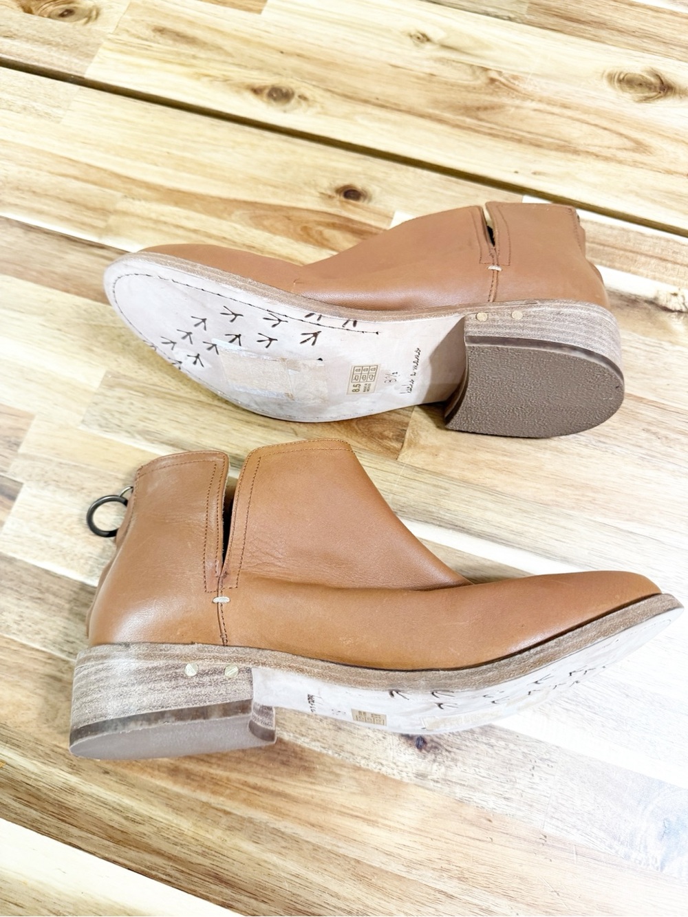 Beek Falcon Ankle Zip Cognac Tan Anthropologie Booties Size 8.5 $375 MSRP - Picture 10 of 11